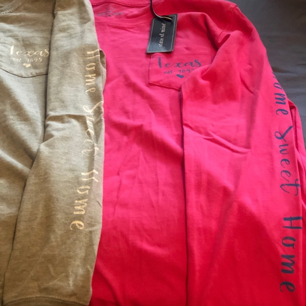 2 Long sleeve Texas t-shirts